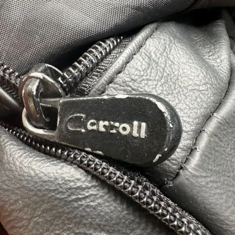 Carroll 2 Piece Leather Motorcycle Backpack RUCKSACK‎ Black And Bonus Bag Large